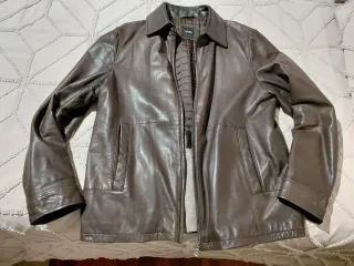 Chaqueta de Piel Marrón BOSS