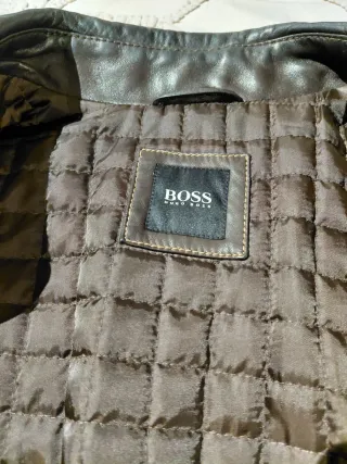Chaqueta de Piel Marrón BOSS