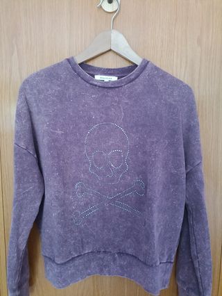 Sudadera Scalpers Morada Calavera