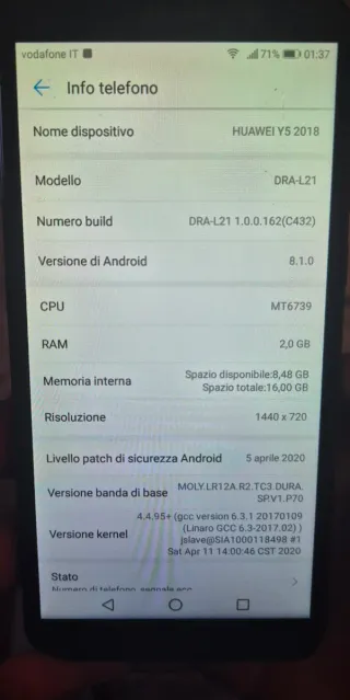 Huawei Y5 2018 16GB 5.45 Dual SIM 4G
