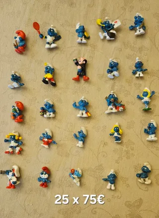 25 Puffi/Schmurf anni '70/'80