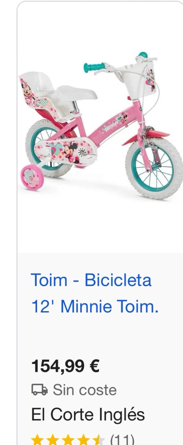 Bicicleta Infantil Minnie 12