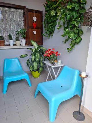 Sedie da esterno blu in plastica , Ikea