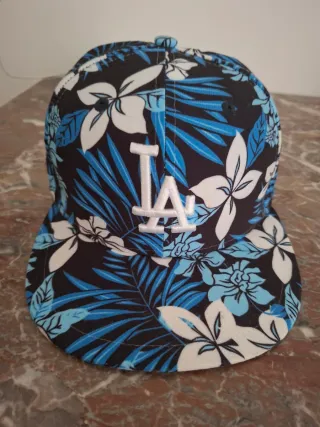 Cappellino New Era LA Fiori Nero Blu