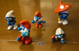 5 Puffi/Schmurf anni '80 (serie 5B)