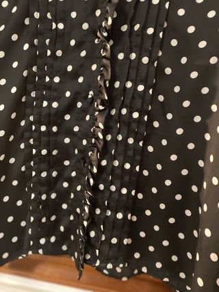 Camisa Zara lunares negra
