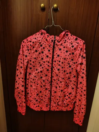 Giacca rosa con stelle nere taglia 12/13 anni