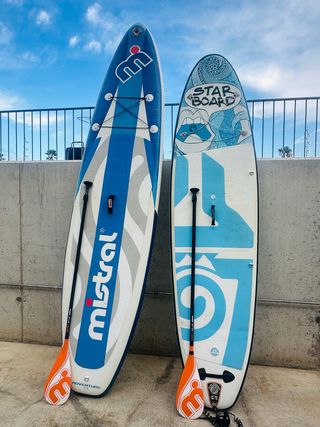 2 tavole da paddle surf + pagaie Mistral