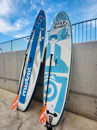 2 tavole da paddle surf + pagaie Mistral
