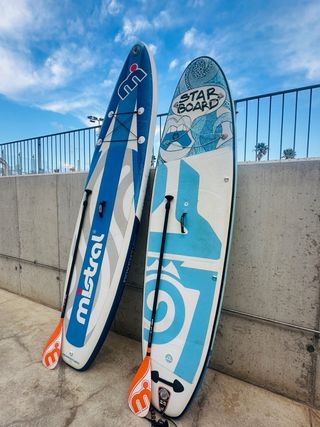 2 tavole da paddle surf + pagaie Mistral