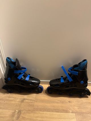 Patines en línea negros y azules talla 39