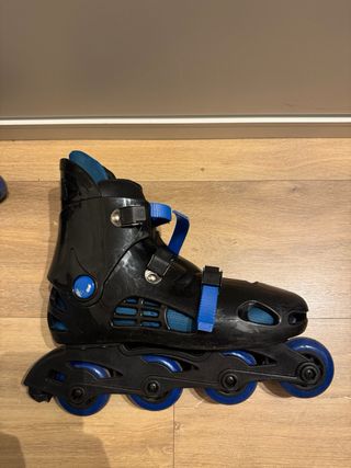 Patines en línea negros y azules talla 39