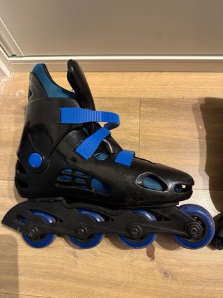 Patines en línea negros y azules talla 39