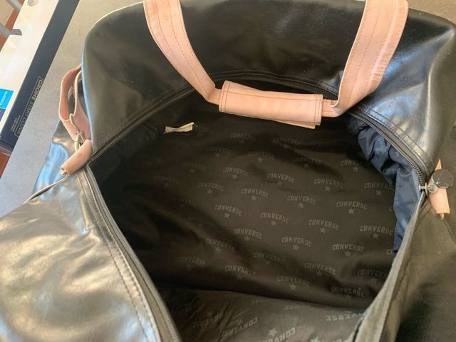 Borsone palestra/viaggio Converse nero e rosa