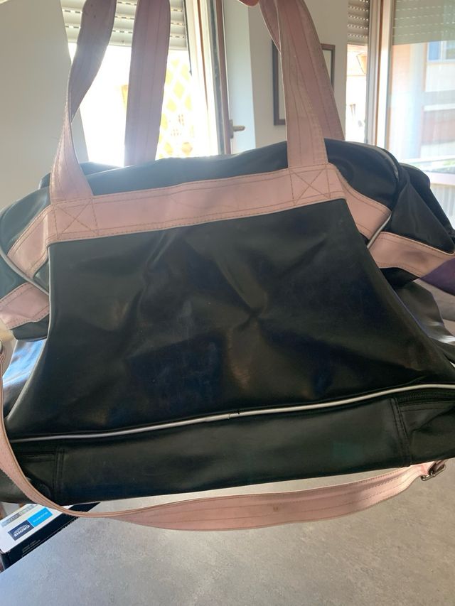 Borsone palestra/viaggio Converse nero e rosa