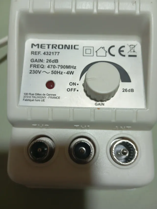 Amplificador de Antena Metronic 26dB