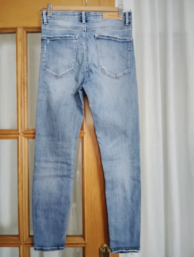 Jeans Skinny Azules Rotos