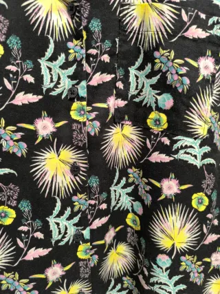 Camisa Vans Estampado Tropical Negra Talla XS