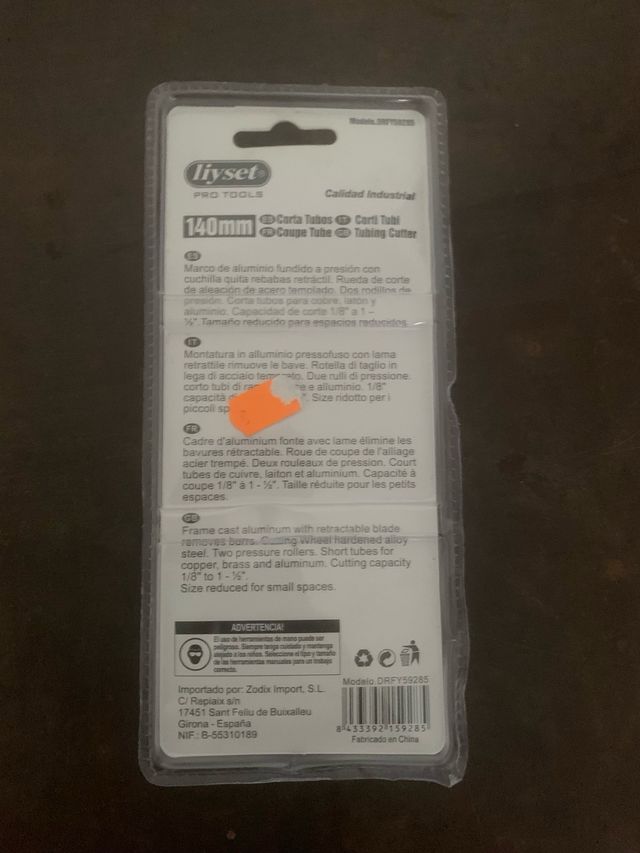 Cortatubos Liyse 140mm Calidad Industrial