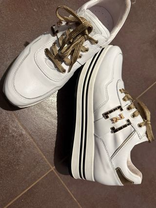 NeroGiardini Sneakers Donna Bianco Oro