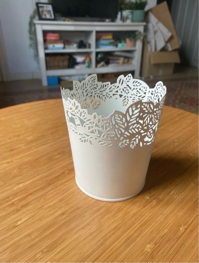 Macetero Blanco Decorativo