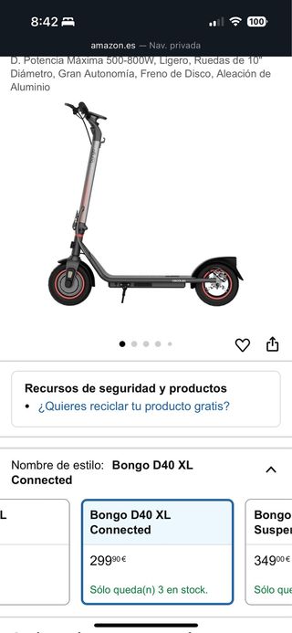 Patinete Cecotec Bongo D40 XL Connected