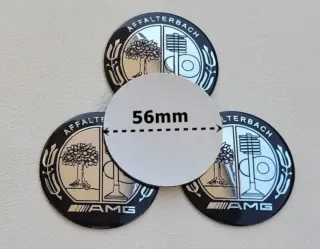 56mm Emblemas Mercedes AMG de Tapacubos Tapabujes