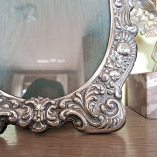 Cornice Portafoto Argento 800 Antica x foto 18x25