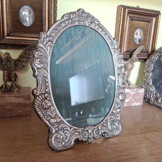 Cornice Portafoto Argento 800 Antica x foto 18x25