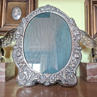 Cornice Portafoto Argento 800 Antica x foto 18x25