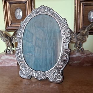 Cornice Portafoto Argento 800 Antica x foto 18x25