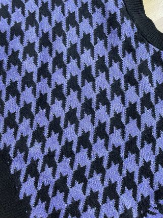 Jersey crop pata de gallo morado y negro T.XS