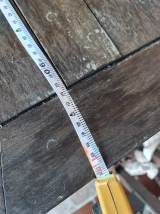 Mesa teka octogonal y 4 sillas