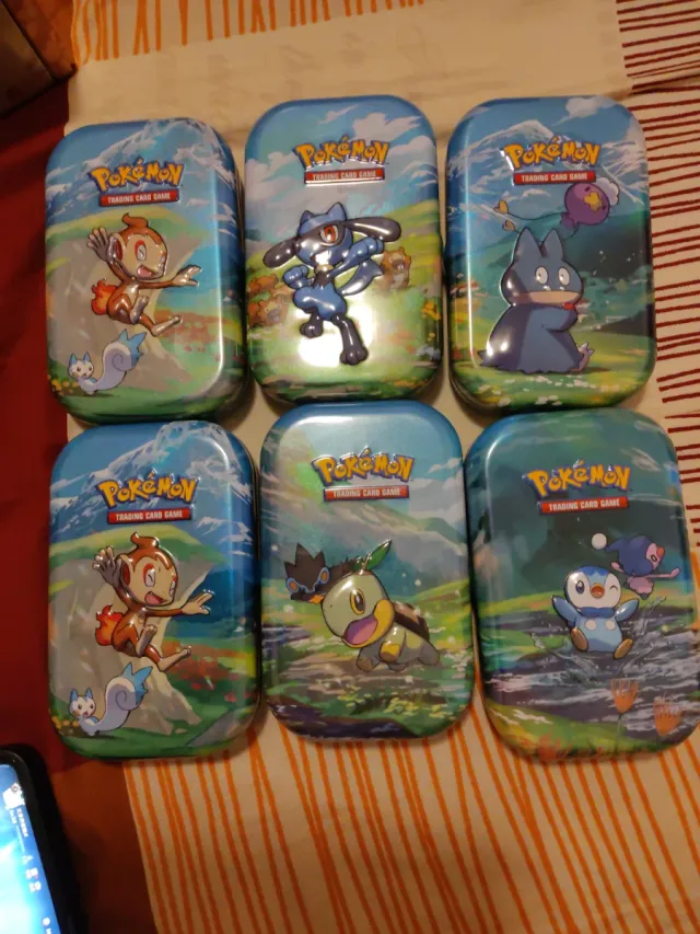 6 Latas Vacías Pokémon Sinnoh