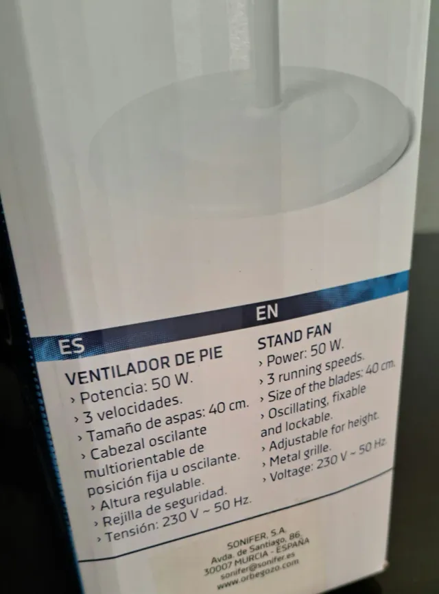 REBAJADO HOY! Ventilador de pie Orbegozo SF 0147