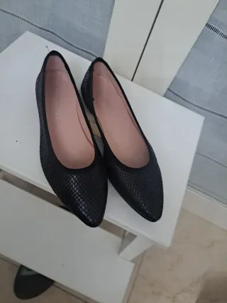 Manoletinas negras tejidas