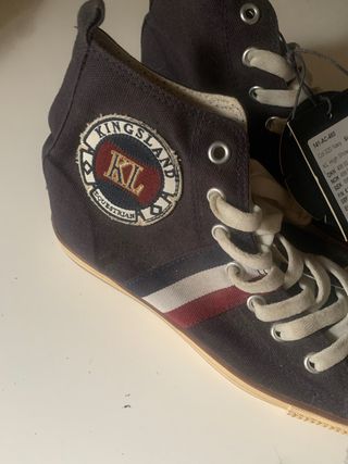 KL High Shoes Blu/Beige Tg 37