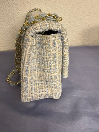 Borsa Chanel Tweed Beige e Blu