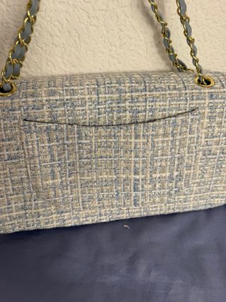 Borsa Chanel Tweed Beige e Blu