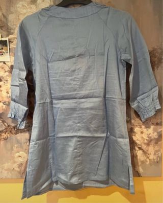 Blusa Flamenco Azul con Bordado