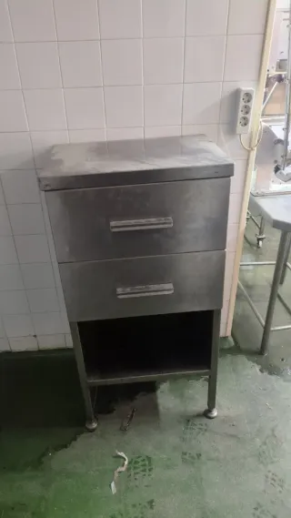 Mueble industrial acero inoxidable 2 cajones