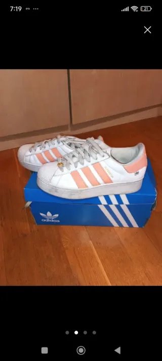 Zapatillas Adidas Superstar Blancas y Rosas