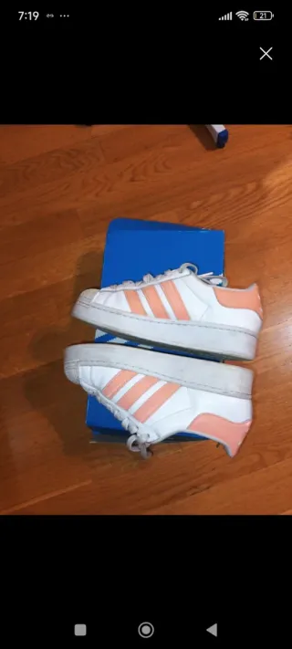 Zapatillas Adidas Superstar Blancas y Rosas