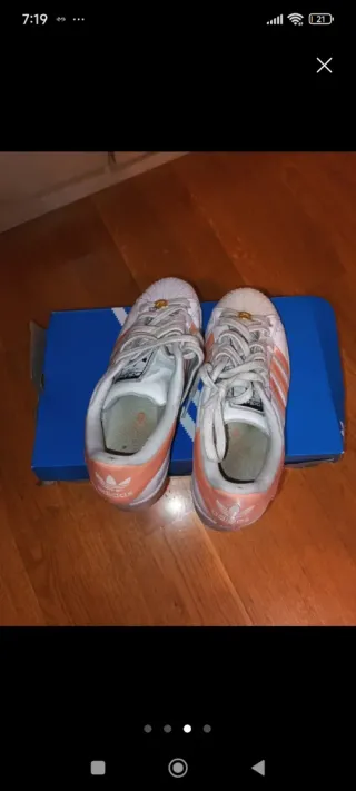 Zapatillas Adidas Superstar Blancas y Rosas