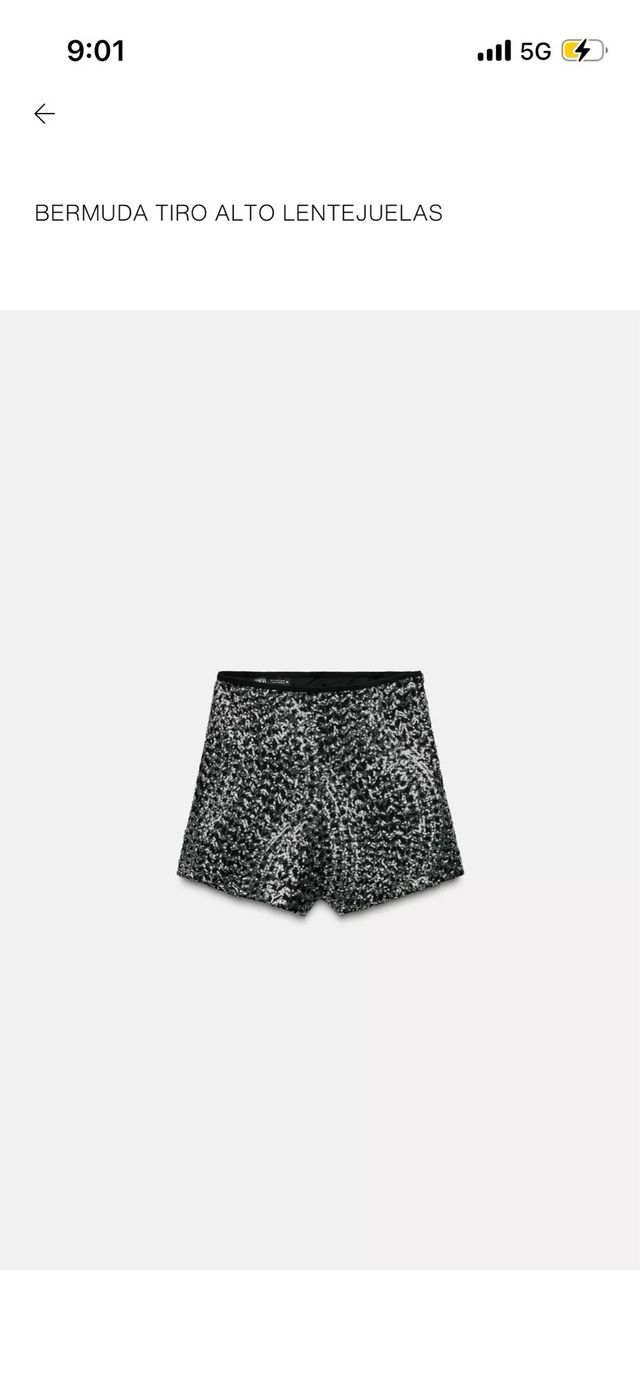 Shorts de lentejuelas plateadas 