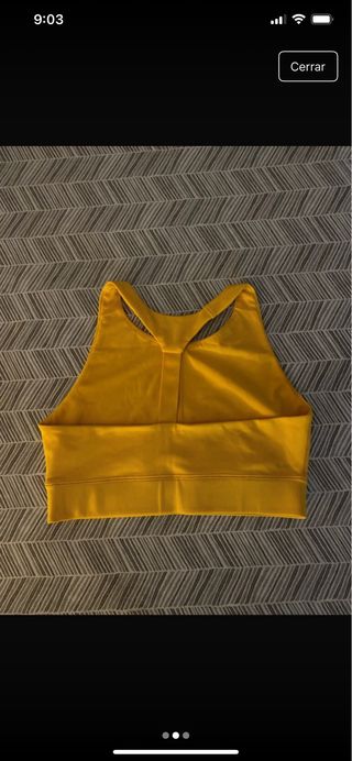 Sujetador deportivo Adidas amarillo Talla S