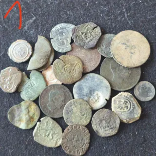 Lote monedas antiguas maravedís 1