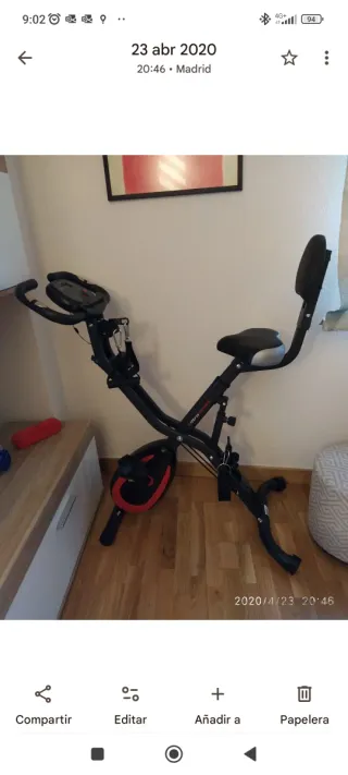 Bicicleta Estática Plegable