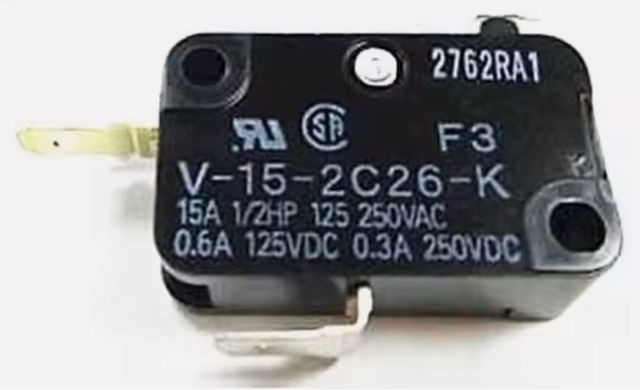 Microinterruptor V-15-2C26-K 15A 250VAC Shurflo