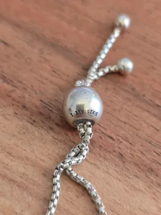 Pulsera Pandora plata cierre deslizante